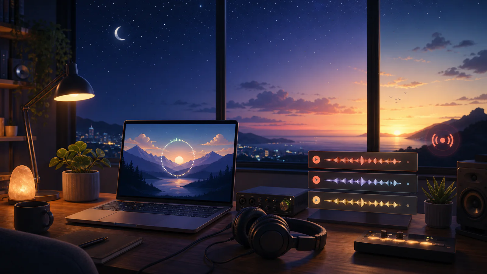 A cloud setup for 24/7 music live streaming with a looping visual and separate audio playlist